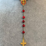 Jubilee Metal Red Rosary Necklace Urn