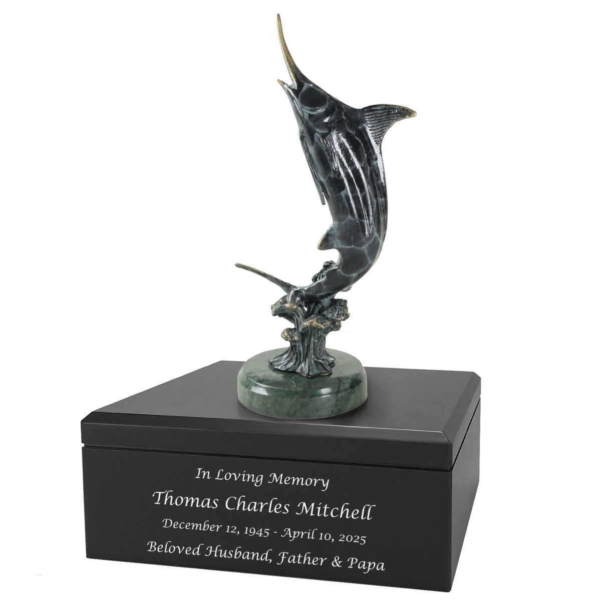 Jumping Marlin Ocean World Adult Cremation Urn