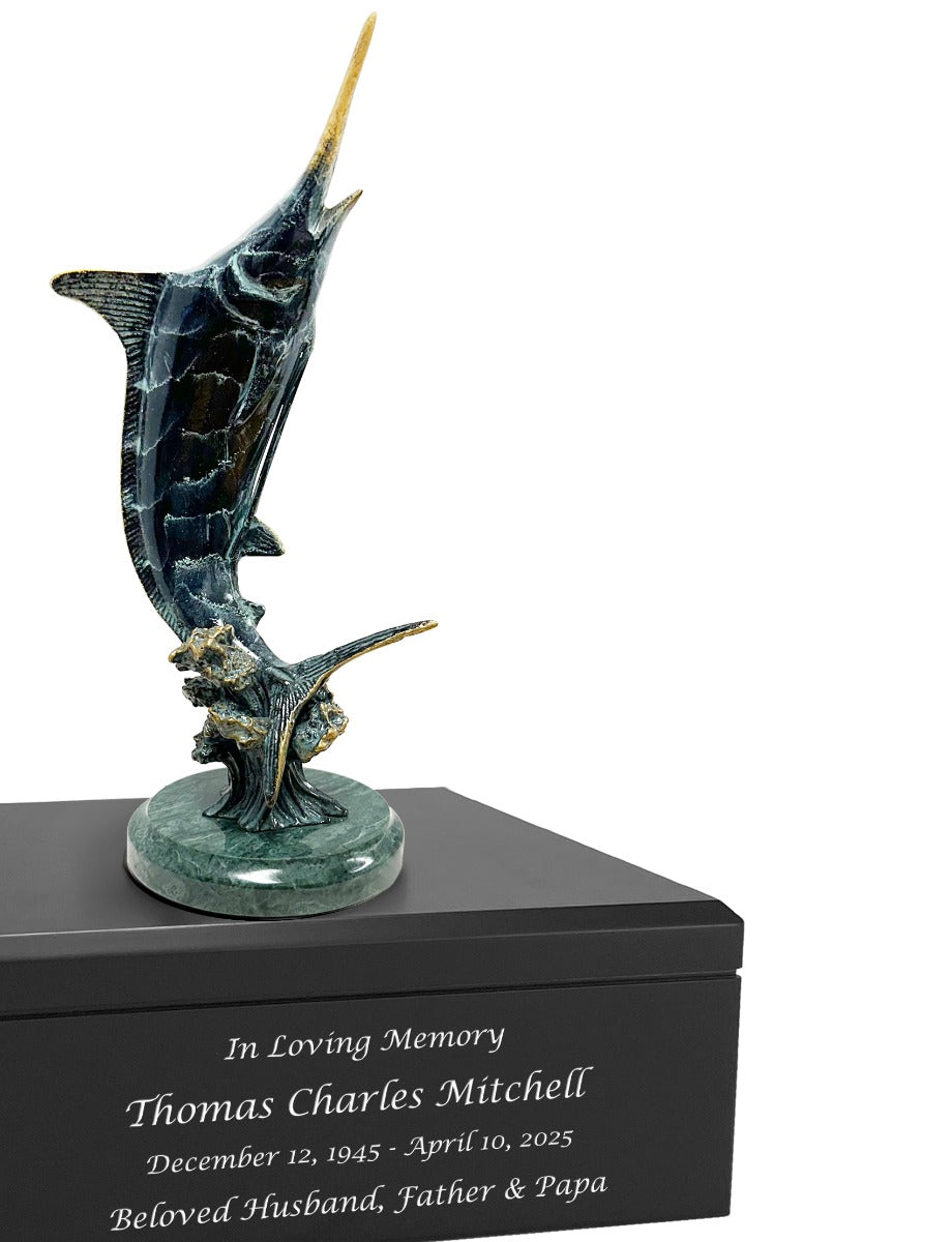 Jumping Marlin Ocean World Adult Cremation Urn