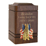 K9 Walnut Keepsake Urn