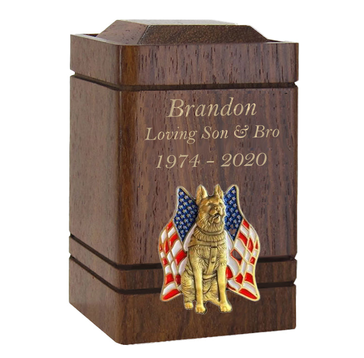 K9 Walnut Keepsake Urn