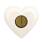 Small Cat Golden Heart Photo or Paw Prints Urn - Brass Urn - Free Golden Stand