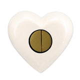 Small Cat Golden Heart Photo or Paw Prints Urn - Brass Urn - Free Golden Stand