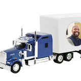 Trailer Cremation Urn & Kenworth W900 Blue Sleeper Truck Décor
