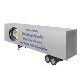 Trailer Cremation Urn & Kenworth T700 Blue Truck Décor
