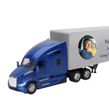 Trailer Cremation Urn & Kenworth T700 Blue Truck Décor