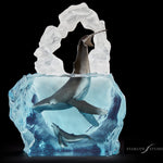 Kindred Souls Whales Lucite Art Cremation Urn