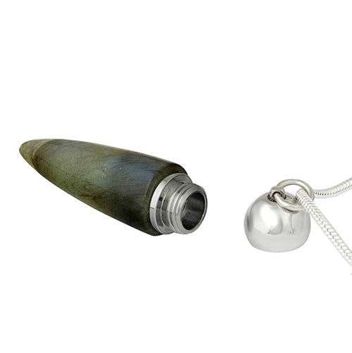 Labradorite Crystal Cremation Jewelry Urn 