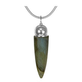 Labradorite Crystal Cremation Jewelry Urn - Love Charms Option