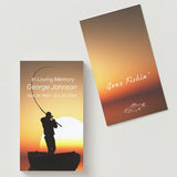 Lake Fishing Gone Fishin' Memorial Cards - Funeral  Cards - Celebration of Life Cards