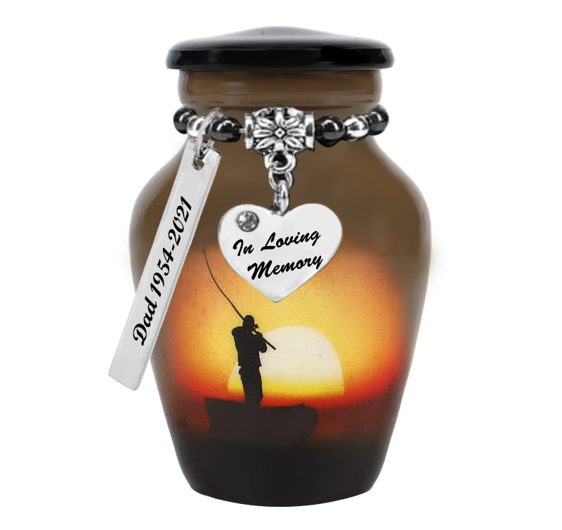 Lake Fishing Mini Urn - Love Charms® Option