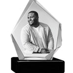 3D Diamond Crystal Black Monarch Granite Extra Large Adult Urn