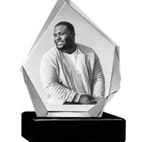3D Diamond Crystal Black Monarch Granite Extra Large Adult Urn