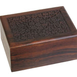 Little Boy Wood Floral Urn