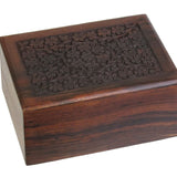 Little Girl Wood Floral Urn