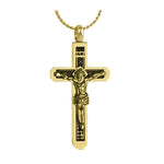 Unisex Gold Crucifix Urn - Love Charms™ Option