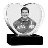 3D Heart Crystal White Monarch Granite Extra Large Adult Urn