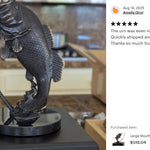 Large Mouth Bass Adult Cremation Urn – Handmade Wood Urn