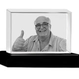 3D Ultra Rectangle Crystal Oversized Wood Urn