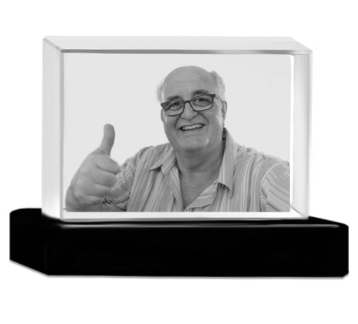 3D Ultra Rectangle Crystal Oversized Wood Urn