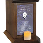 Violet Forest Poem Urn with Picture