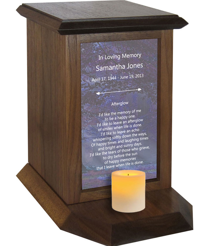 Violet Forest Poem Afterglow Urn