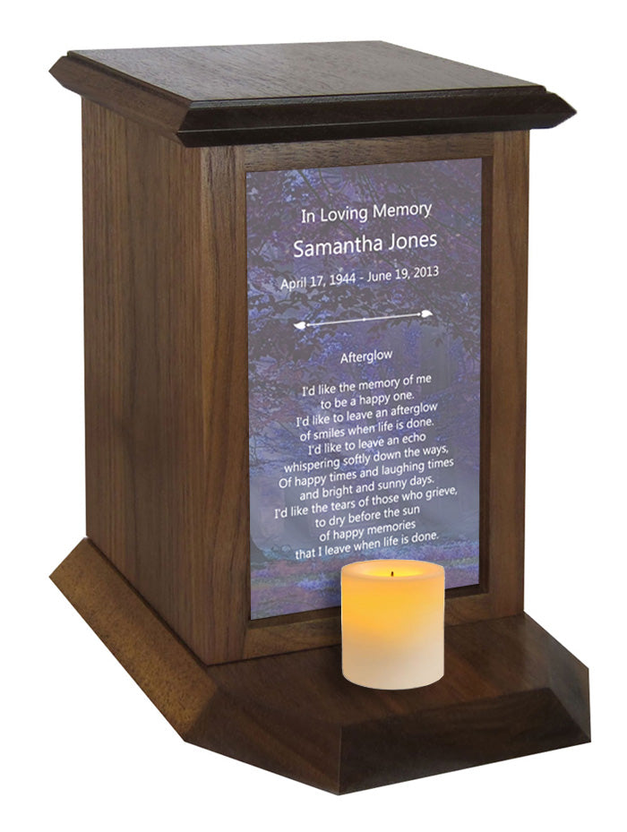 Violet Forest Poem Afterglow Urn