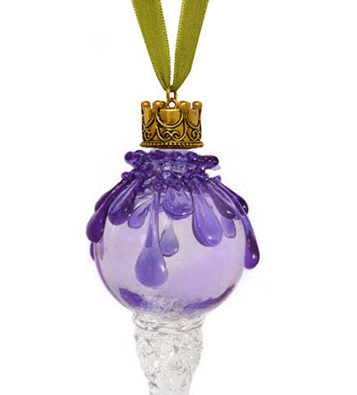 Lavender Snowball Icicle Ornament Keepsake - Love Charms® Option