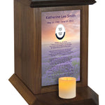 Lavender Fields Poem and Candle Urn