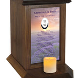 Lavender Fields Poem and Candle Urn