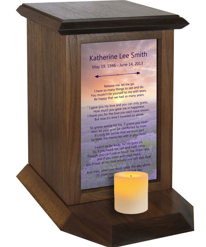 Lavender Fields Poem Urn