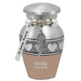 Leather Circle of Hearts Keepsake Urn - Love Charms® - Engraving Option
