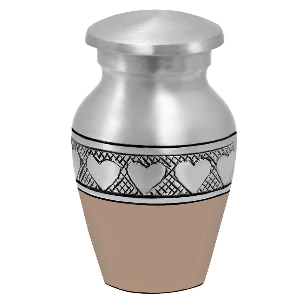 Leather Circle of Hearts Keepsake Urn - Love Charms® - Engraving Option