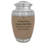 Leather Hearts Pewter Adult Urn - Tribute Wreath™ - Pro Laser Engraving - Burial Vault Option