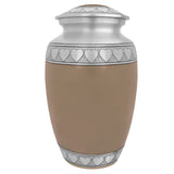 Leather Hearts Pewter Adult Urn - Tribute Wreath™ - Pro Laser Engraving - Burial Vault Option