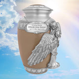 Wings of an Angel Leather Hearts Adult Urn - Pro Laser Engraving - Burial Vault Option