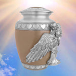 Medium, Youth or Pet Wings of an Angel Leather Hearts Urn - Pro Laser Engraving