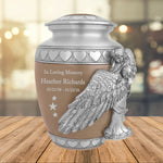 Medium, Youth or Pet Wings of an Angel Leather Hearts Urn - Pro Laser Engraving