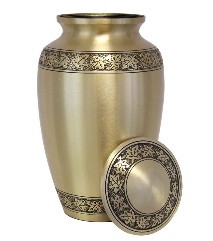 Leaves Of Peace Brass Urn