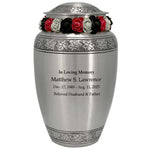 Leaves Of Peace Pewter Cremation Urn - Tribute Wreath™ - Pro Diamond Engraving