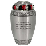 Leaves Of Peace Pewter Cremation Urn - Tribute Wreath™ - Pro Diamond Engraving