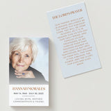 Lord's Prayer Photo Memorial Cards - Funeral  Cards - Celebration of Life Cards