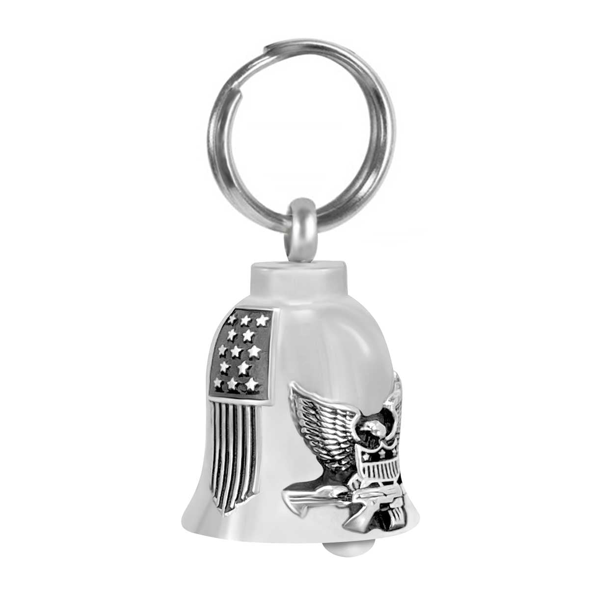 Liberty Guardian Motorcycle Bell Keychain Ash Urn - Engraving Available