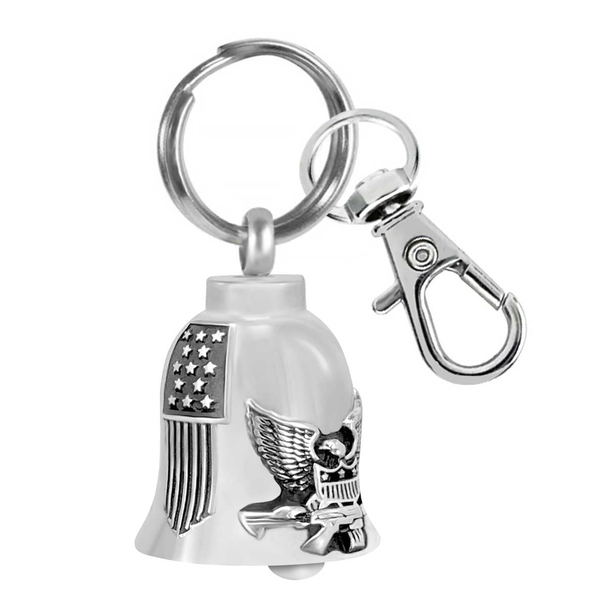 Liberty Guardian Motorcycle Bell Keychain Ash Urn - Engraving Available