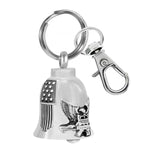 Liberty Guardian Motorcycle Bell Keychain Ash Urn - Engraving Available