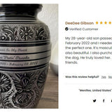 Living Garden Pewter Adult Cremation Urn - Tribute Wreath® - Pro Diamond Engraving