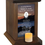 Lighthouse Poem Urn with Picture