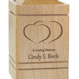 Blonde Double Heart Mini Urn