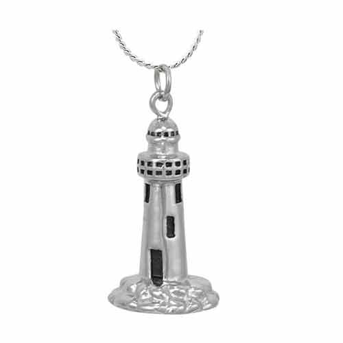 Lighthouse Ash Pendant Urn - Love Charms Option