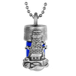 Lighthouse Blue Cobalt Pendant Urn - Love Charms Option 